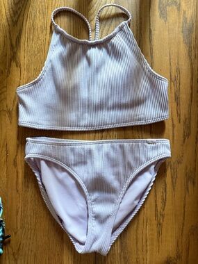 Abercrombie & Fitch Lavender Ribbed Bikini Set